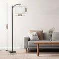 thumbnail image 5 of JURULU 62'' Arched/Arc Floor Lamp with Remote Control and Bulb Included,White Lampshade, 5 of 9