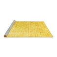 thumbnail image 2 of Ahgly Company Machine Washable Indoor Square Persian Yellow Traditional Area Rugs, 4' Square, 2 of 4