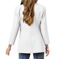 thumbnail image 4 of Women's Classic Fit Blazer, Two Button Closure Suit Jacket, Notch Lapel Work Blazer, Long Sleeve Open Front Jacket, Business Casual Blazer, Pocket Detail Blazer, Office Wear Jacket White, 4 of 6