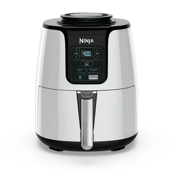 Ninja Freidora De Aire AF100, Base Programable de 1550 Watts, Frie, Asa Y Hornea Sin Aceite, 3.7L (Reacondicionado) (Blanco)