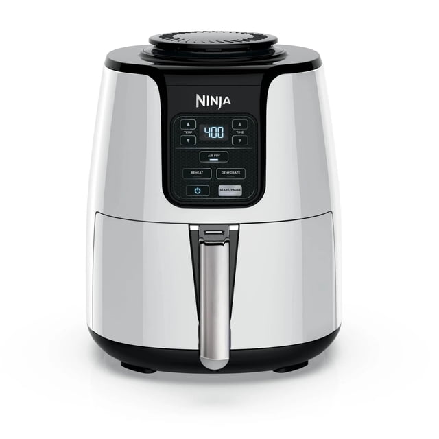 Ninja Freidora De Aire AF100, Base Programable de 1550 Watts, Frie, Asa Y Hornea Sin Aceite, 3.7L (Reacondicionado) (Blanco)