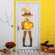 thumbnail image 2 of Colgante de puerta de calabaza con cara de fantasma de Halloween, sombrero de bruja, signo de puerta de truco o trato, decoración de Feliz Día de Halloween, 2 of 4