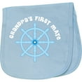 thumbnail image 2 of Inktastic Grandpas First Mate Sailing Nautical Boys Baby Burp Cloth, 2 of 3