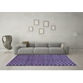thumbnail image 3 of Ahgly Company Indoor Rectangle Checkered Blue Modern Area Rugs, 8' x 10', 3 of 4