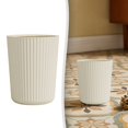 thumbnail image 2 of Plastic Ribbed Wastebasket, 6X6 Inches Compact Size, Subtle Texture Design, Aesthetic Appeal, Durable Plastic, Easy to Clean, for Home Office Bathroom, Trash Can, 2 of 9