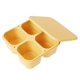 thumbnail image 1 of Una caja de silicona de cuatro compartimentos apta for alimentos, ideal for snacks, almuerzo, separador de ensaladas, recipiente for salsas y for llevar a todas partes., 1 of 2