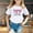 White, variant on Girls Shirts Size 6-7 Girls Shirts Children Fashion Casual Print Round Neck Loose Short Sleeve T Shirt Top 1122