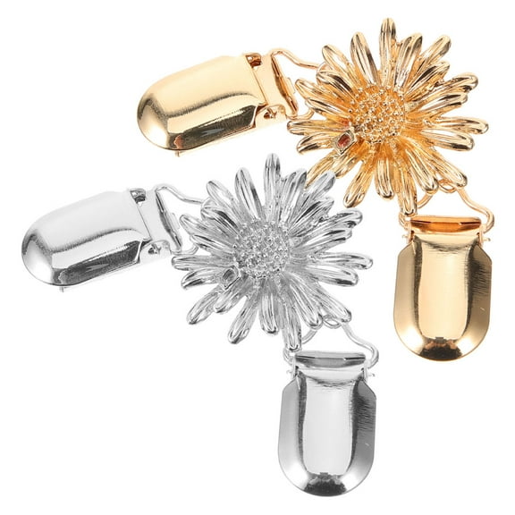 LOLIPPYY Clothes Collar Holder Sweater Clip Metal Antique Silver 2Pcs