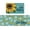 Sunflower Daisy, variant on Spring Summer Bee Happy Kitchen Rugs Set of 2, Live Happy Sunflower Floral Blue Kitchen Mats Decor, Seasonal Floor Door Mat Home Decorations -17x30 and 17x47 Inch