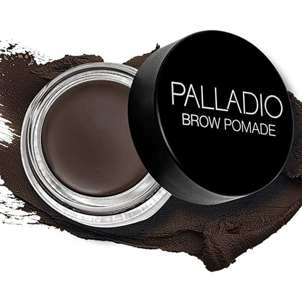 Palladio Pomada de cejas resistente al agua, resistente al sudor, fórmula cremosa, cejas pelo a pelo, Dark brown Palladio Pomada cejas taupe