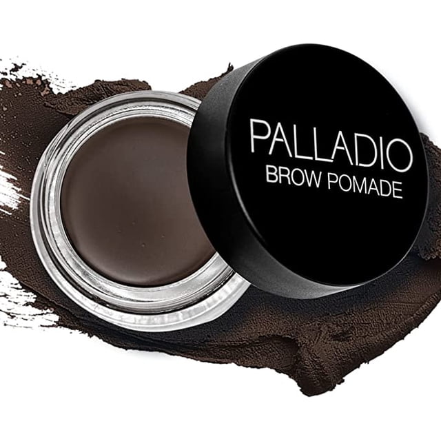 Palladio Pomada de cejas resistente al agua, resistente al sudor, fórmula cremosa, cejas pelo a pelo, Dark brown Palladio Pomada cejas taupe
