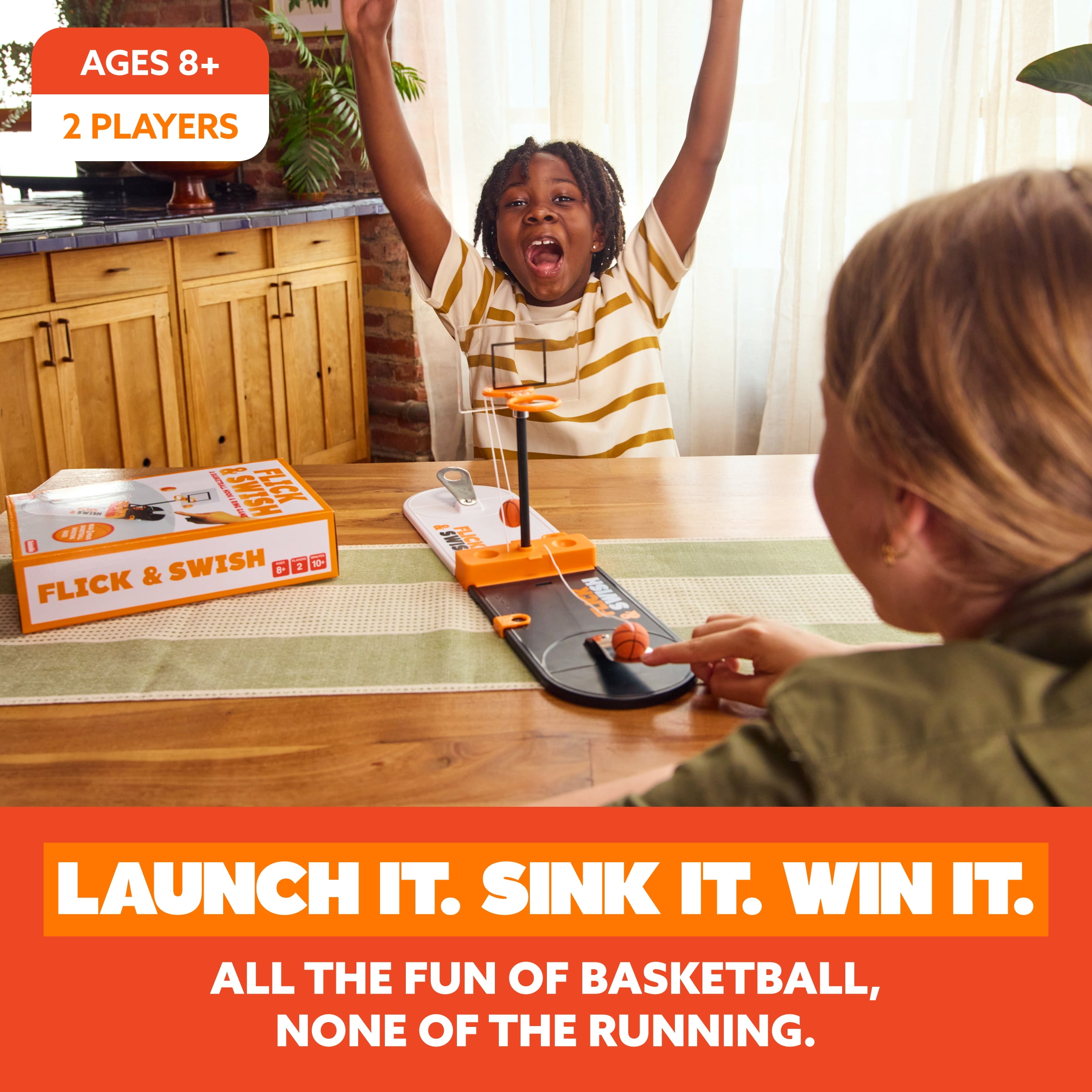 Flick & Swish Basketball + Shut The Box by What Do You Meme? – Fun Strategy Games for Kids Stocking Stuffers, Ages 8+
