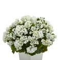 thumbnail image 2 of Nearly Natural Plastic 27" Geranium Artificial Plant in White Planter, 2 of 3