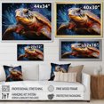 thumbnail image 4 of Designart "Abstract Art Representing A Turtle'S Aquatic Journey" Animals Turtle Floater Framed Canvas Wall Art, 4 of 5