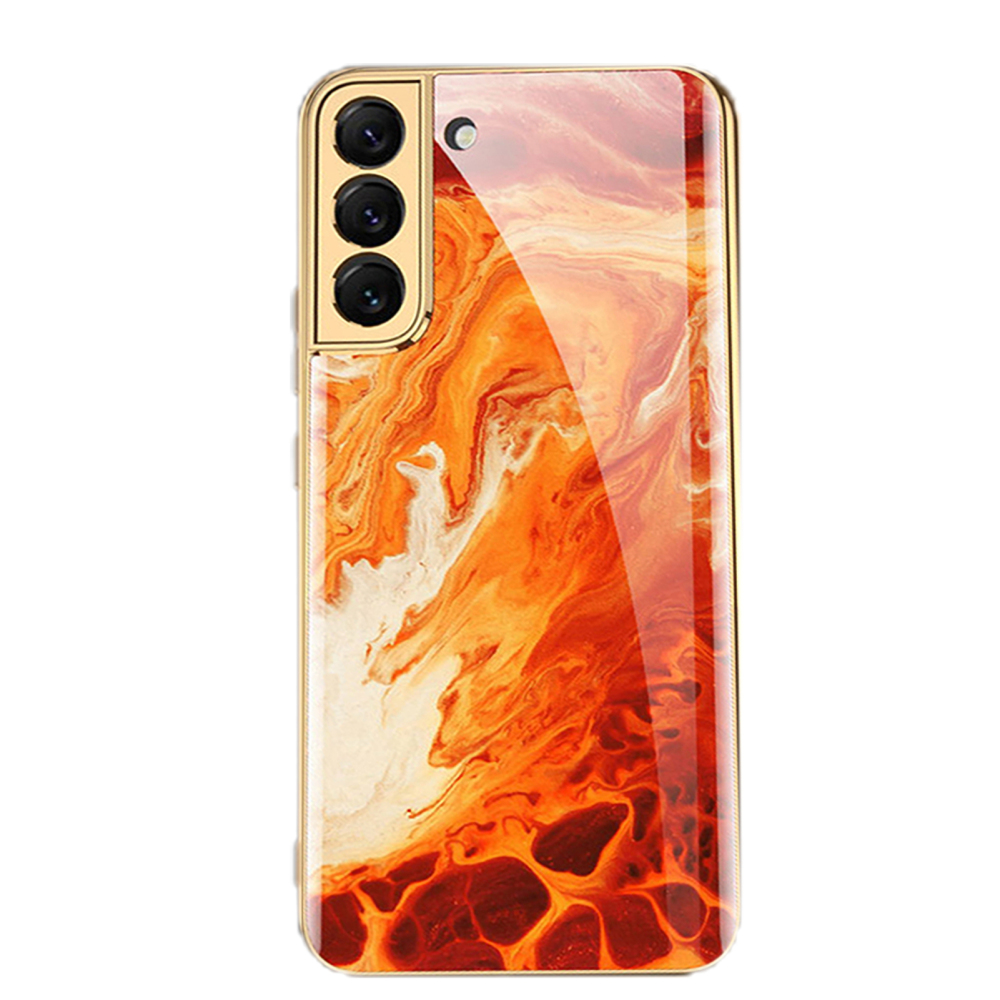 Full Cover Phone Case Tempered Glass Hard Printed Smartphone Bumper