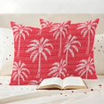 thumbnail image 3 of Outdoor Pillow Covers 26 x 26 Inches, Red Palm Tree Waterproof Throw Pillow Cover Set of 2, Summer Botanical Tropical Tree Decorative Square Cushion Covers for Patio/Tent/Couch/Garden, 3 of 9