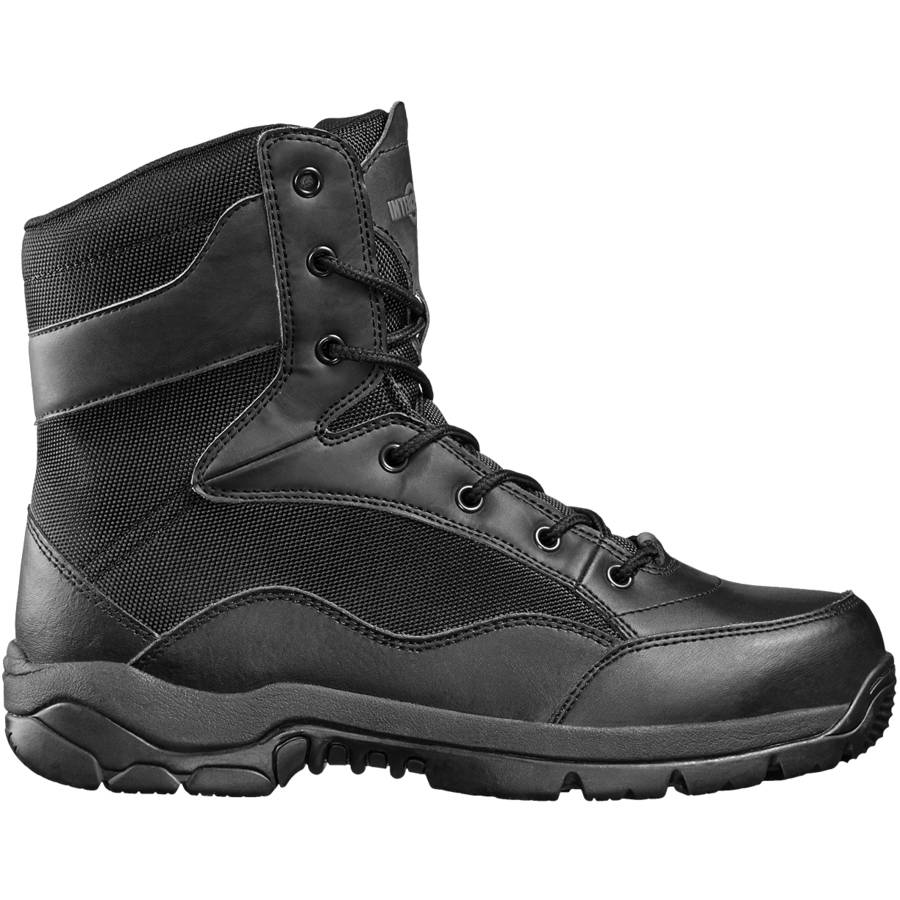 Interceptor Men's Force Tactical Steel-Toe Work Boots, Black Leather - image 2 of 6