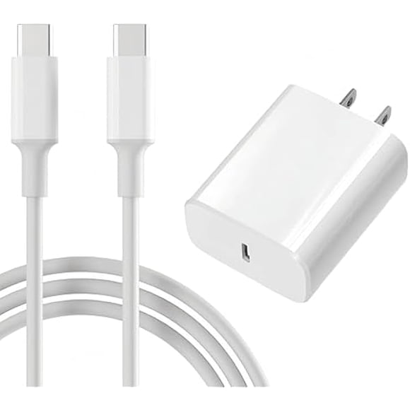 LujingZ for USB C Fast Charger Compatible with Samsung Galaxy Tab A11+, A9+, A9+ Plus, A8, S11, S10 FE, S9+ Plus Tablet, 20W Power Adapter with USB C Cable 6.6ft