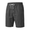 thumbnail image 3 of gbyLJF Men's Casual Summer Shorts Elastic Drawstring Waist Workout Running Short Pants with Pockets Mens Shorts, 3 of 5