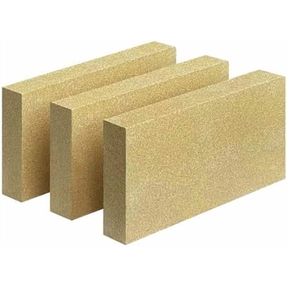 Fire Bricks, FireBrick, High Temperature Insulated Firebricks for Wood Stoves, Fireplaces, Size 9" X 4-1/2" X 1-1/4", Pack of 3, Wood Stove Bricks, Fireplace Brick
