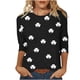 thumbnail image 3 of TaTaai Women's Casual Green Print Blouse Round Neck 3/4 Sleeve St. Patrick's Day T-Shirt Loose Fit Irish Holiday Spring Wear Gift, 3 of 5