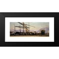 thumbnail image 2 of François Bocion 14x8 Black Modern Framed Museum Art Print Titled - Unloading the Hay in Ouchy (1867), 2 of 5
