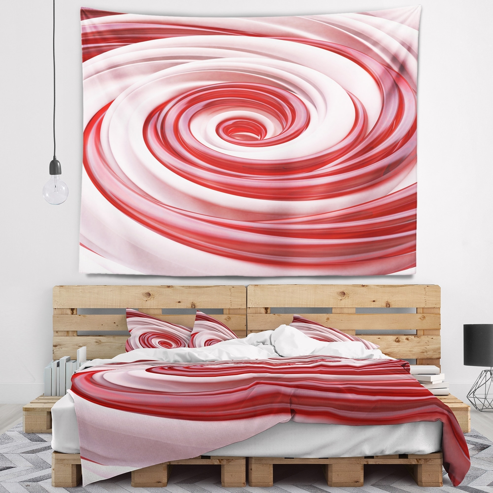 DESIGN ART Designart 'Beautiful Candy Cane Spiral' Abstract Wall