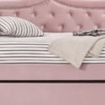 thumbnail image 3 of Daybed with Button Tufted Back and Rolled Arms, Pink, 3 of 5
