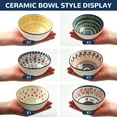 thumbnail image 5 of Ceramic Rice Bowls 10 oz, Bohemian Style Rice Bowl Gift Set of 6, 6 Colors Kitchen Tableware Serving Bowls for Cereal, Soup, Desserts, Snacks, Fruits, Salads, 5 of 8