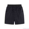 thumbnail image 2 of Fozruso Toddler Kids Ctton Comfort Soft Sport Shorts Boys Girls Casual Running Shorts with Elastic Drawstring(Black), 2 of 7