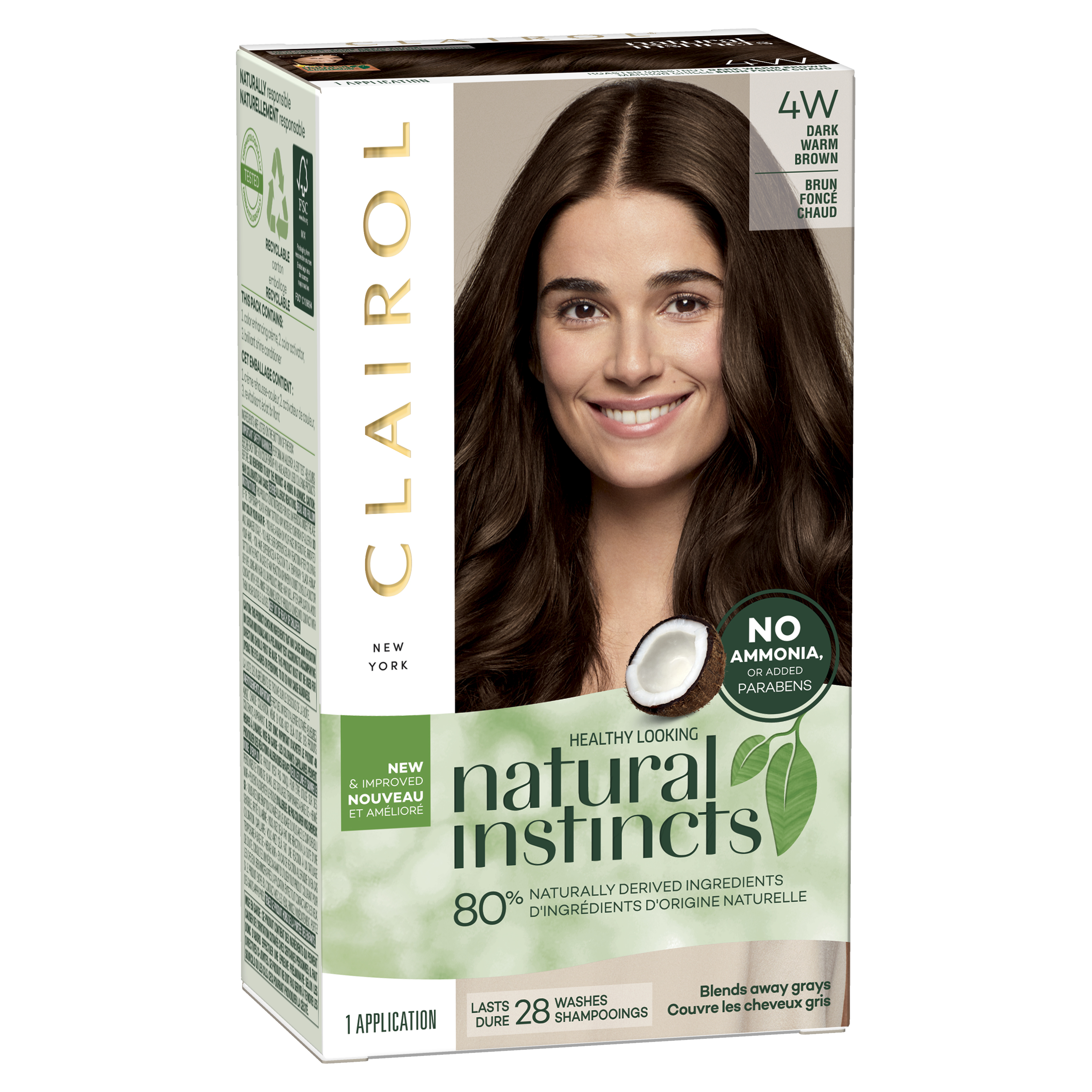 Clairol Natural Instincts Hair Color 4w Dark Warm Brown Roasted