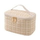 thumbnail image 2 of Bolsa de maquillaje, organizador, bolsa de aseo para niñas, bolsa de cosméticos portátil grande, estuche de viaje para cosméticos, bolsa de baño de , Beige, 2 of 9