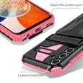 thumbnail image 4 of Dteck Case for Samsung Galaxy A15 5G with Detachable Card Holder Cover,Shockproof Rubber Kickstand Rugged Military Grade Protective Back Phone Case,Pink, 4 of 9