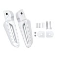 thumbnail image 2 of DYNWAVECA 2 Pcs Repose-Pieds Pliants pour Moto, Pédales de Remplacement Blanches, 2 of 9