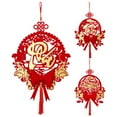thumbnail image 5 of Anuirheih Spring Festival Knot Pendant, Chinese New Year Decorations Clearance Hanging Ornament Chinese Tassel for Door Window Bedroom(Red,26.8x14.2inch), 5 of 5