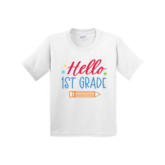 Inktastic Back to School Hello 1st Grade Youth T-Shirt