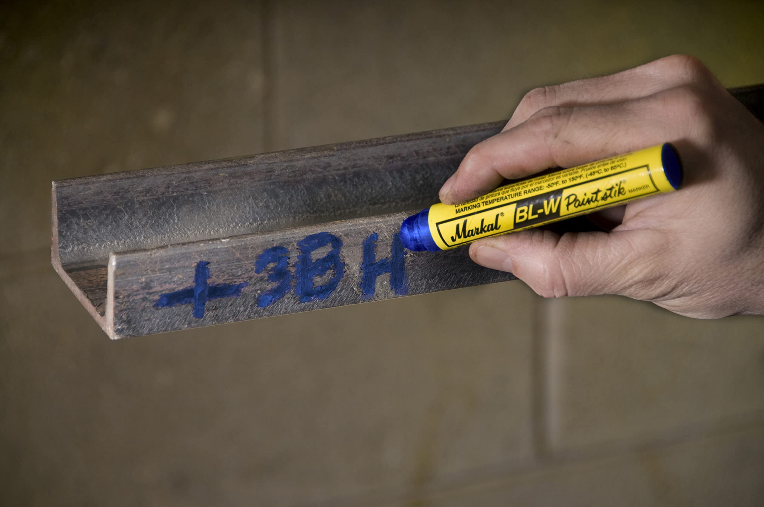 Markal 80735 BL-W Paintstik - Bleed Through Water Based Primer Solid Paint Marker, Blue (Pack of 12) CA2