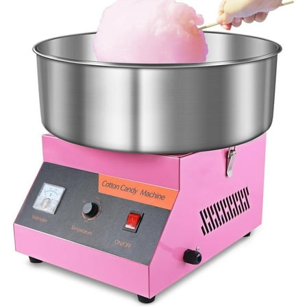 Candy Floss Machine, 1000W Cotton Candy Machine Commercial With Stainless Steel Bowl, Sugar Scoop, Pink Candy Floss Makers For Kids, Home, Birthday, Parties, Festival, Carnival