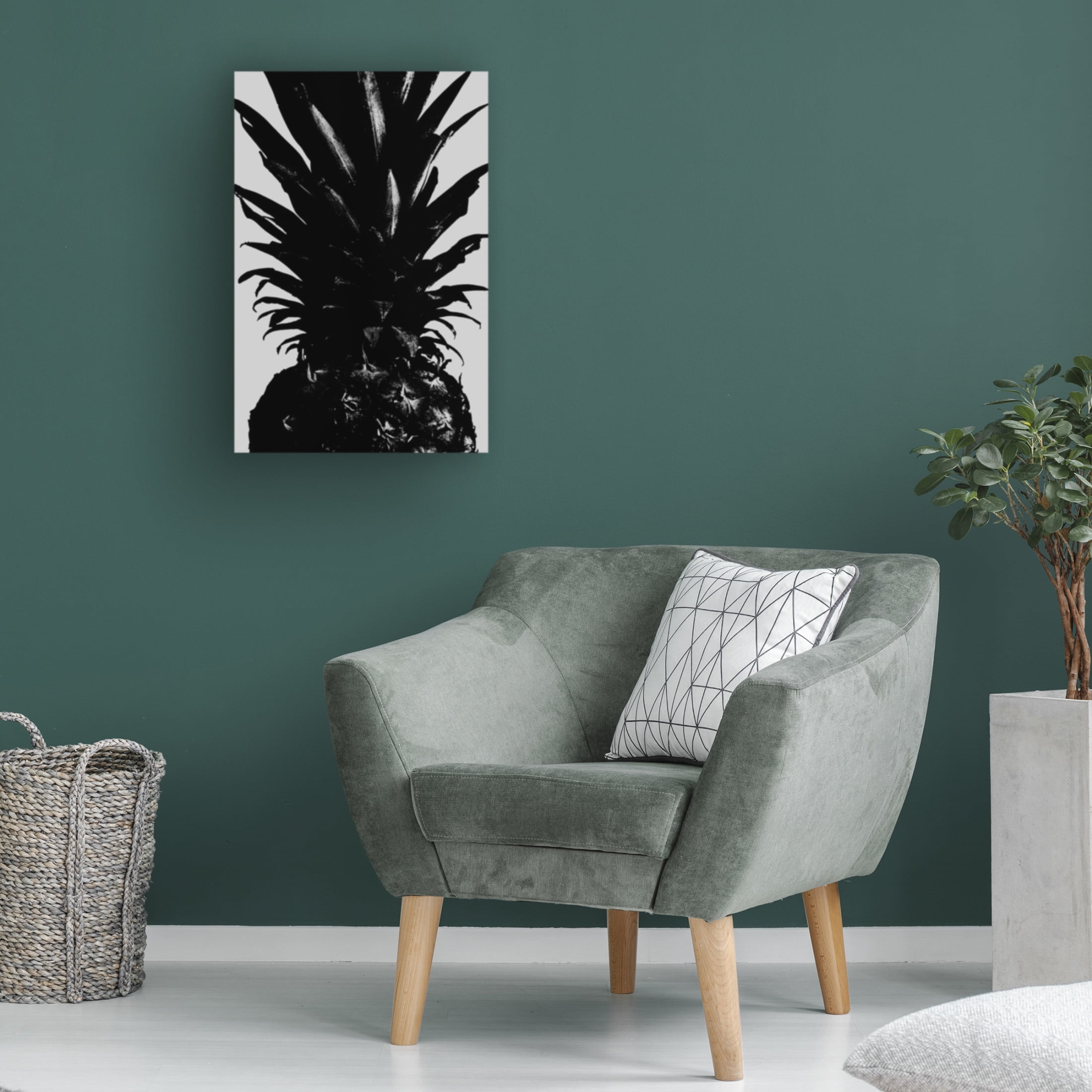 Pictufy Studio III 'Pineapple BW' Canvas Art - 30 x 47 Inches