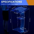 thumbnail image 2 of Acrylic Clear Podium Plexi-glass Pulpit School Conference Church Curve Lectern for Schools, Conferences, 2 of 20