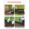 thumbnail image 6 of KFFKFF Galvanized Steel Landscape Edging, 6-Pack 40 x 6 Inch Metal Edging for Landscaping with Mounting Clips, Flexible Metal Garden Border for Flower Beds and Pathways, Black, 6 of 9