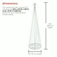 thumbnail image 4 of Alpine Corporation 106" Indoor/Outdoor Tower Christmas Tree with LED Lights and Star, White, 4 of 6