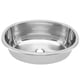 thumbnail image 4 of Ouitble Fregadero de Acero Inoxidable, Fregadero de Cocina Marino 393x273 mm Fregadero Ovalado de Barco Marino con Orificio de Drenaje de 40 mm para RV Yate Autocaravana Caravana Cocina, 4 of 14