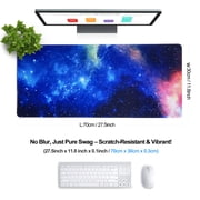 Cmhoo Gaming Mouse Pad Size 27.5x11.8 Thickness 0.12 inches,Premium-Textured Non-Slip Rubber & Waterproof Computer Mousepad with Stitched Edges 70x30 sky06