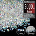 thumbnail image 2 of 1440 piezas SS16 0.157 in rosa diamantes de imitación a granel K9 cristal rosa claro gemas cuentas redondas piedras diamantes encantos de uñas joyas suministros de arte decoración para uñas ojos cara, 2 of 5