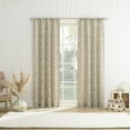 thumbnail image 5 of No. 918 Koda Woven Jacquard Leaf Semi-Sheer Rod Pocket Curtain Panel, 50"W X 63"L, Warm Taupe, 5 of 6