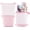Pink, variant on Telescopic Pencil Bag Pen Holder Stationery Case, PU Corduroy Stand-up Retractable Transformer Bag Colorful Organizer, Great for Christmas Holiday