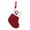 Q |#2, variant on Red Christmas Stockings with Initial, 7 Inches Embroidered Monogram Plush Knitted Stockings, Small Personalized red and White Christmas Stocking for Christmas Decoration Ornaments (C)