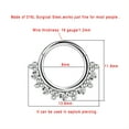 thumbnail image 2 of 316L Surgical Steel Septum Ring 16g 8mm Septum Jewelry 16 Gauge Beaded Septum Clicker Cubic Zirconia CZ Gem Clicker 5/16" Septum Daith Piercing Jewelry, 2 of 4