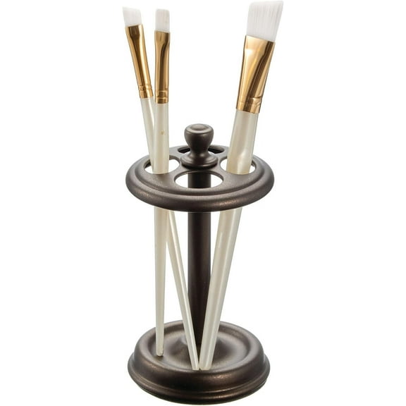 Steel Toothbrush Holder York Series - Four Divided Compartments, 3.25" x 3.25" x 5.75", Split Finish